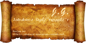 Jakubecz Gyöngyvér névjegykártya